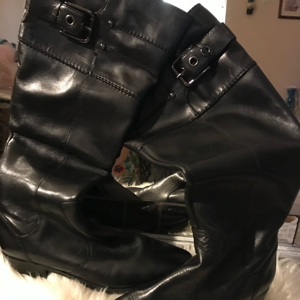Leather steel boots